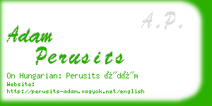 adam perusits business card